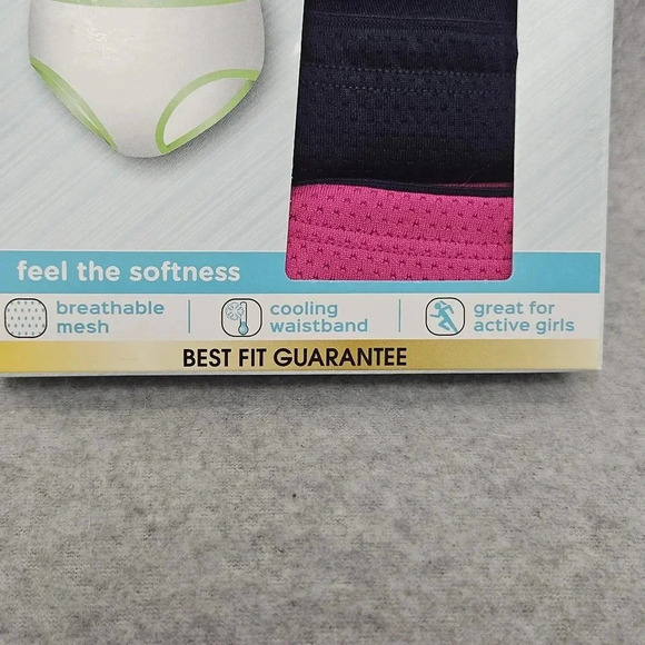 Fruit of the Loom Signature Girl's Micro Mesh Briefs 4 Pairs Size 6 - Picture 3 of 7